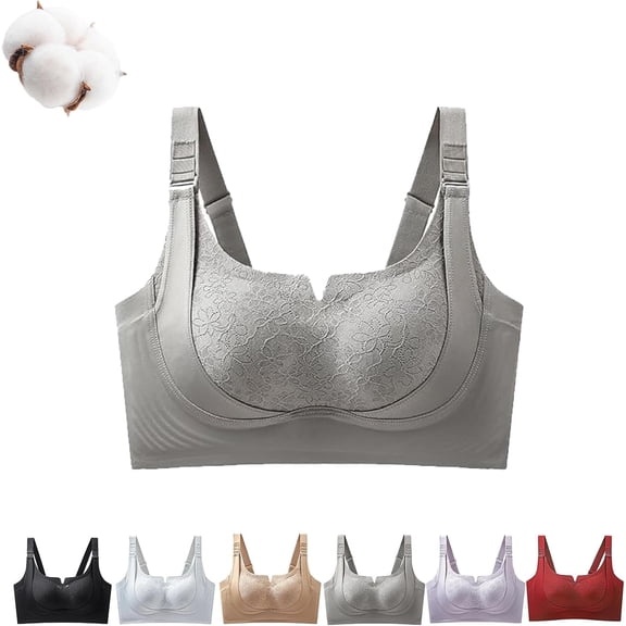Custom-Lift Bust Shaping Bra, Powerful Lifting & Shaping Bra, Bras for Women, Full Coverage Seamless Push up Bra (Gray, XL)