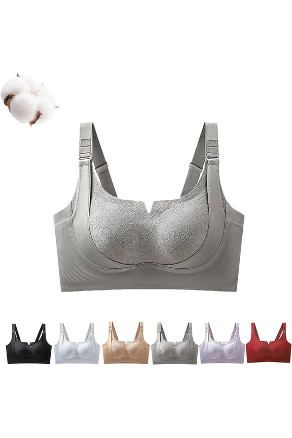 Custom-Lift Bust Shaping Bra, Powerful Lifting & Shaping Bra, Bras for Women, Full Coverage Seamless Push up Bra (Gray, XL)