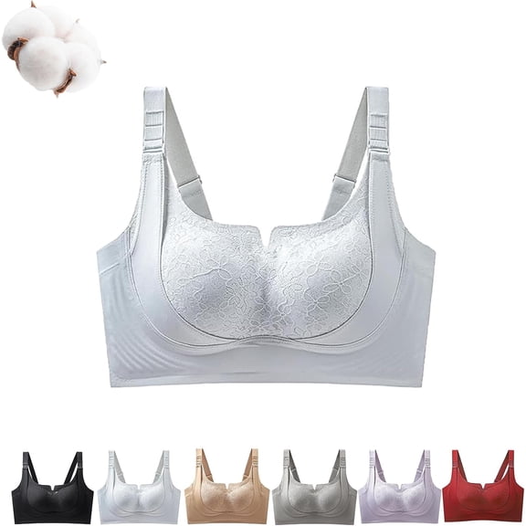 Custom-Lift Bust Shaping Bra, Powerful Lifting & Shaping Bra, Bras for Women, Full Coverage Seamless Push up Bra (White, L)
