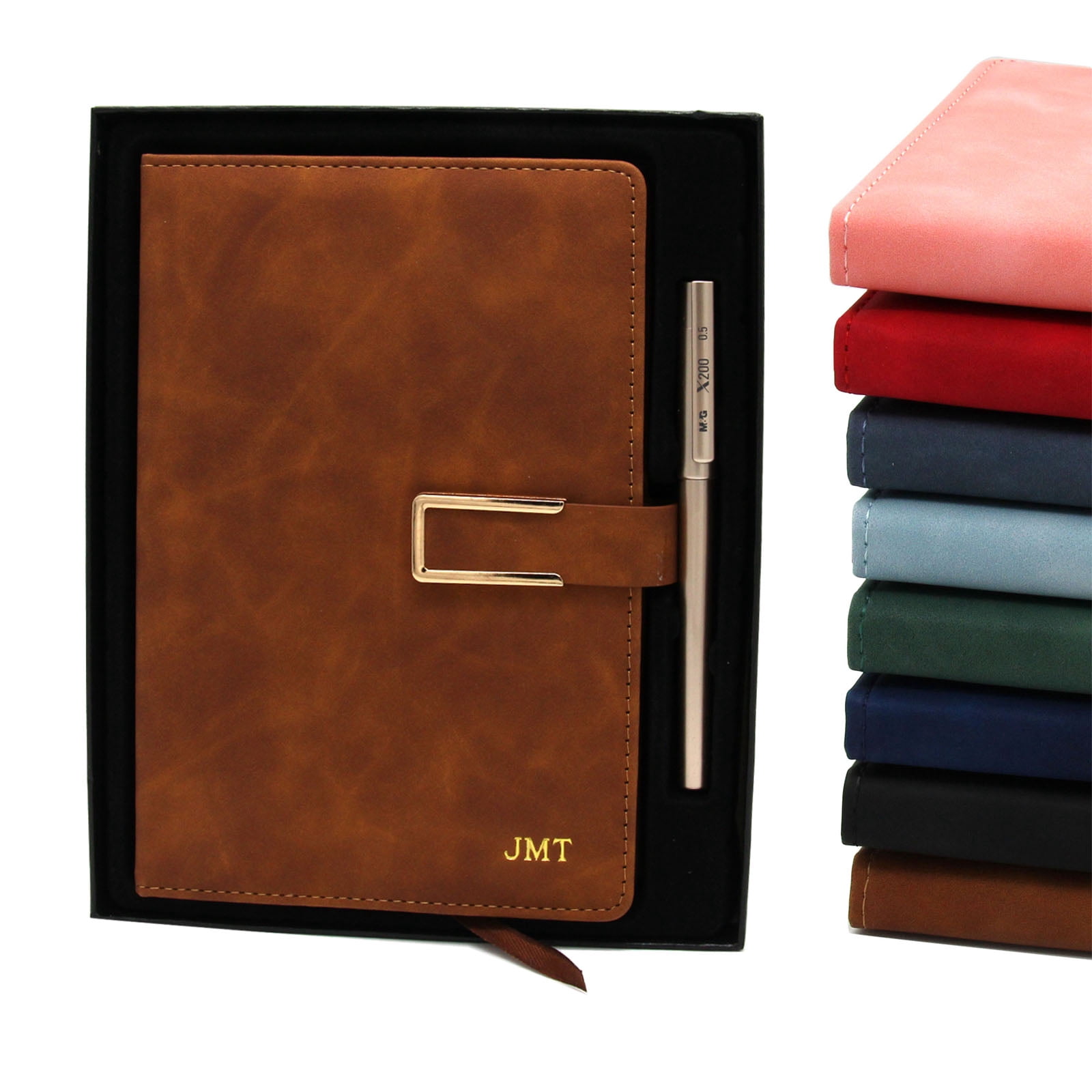 Custom Lined Journal Notebook with Pen And Gift Box, A5 Journal for Men & Women Journaling Writing Work & Office Leather Hardcover 100 GSM Thick Paper for Office School