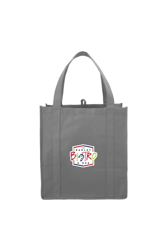 Custom Little Juno Non-Woven Grocery Tote, Set of 475, Personalize Bulk Pack, Customize Your Logo & Design - Stylish, Lightweight, Fashionable, Durable, & Environmentally Responsible - Green