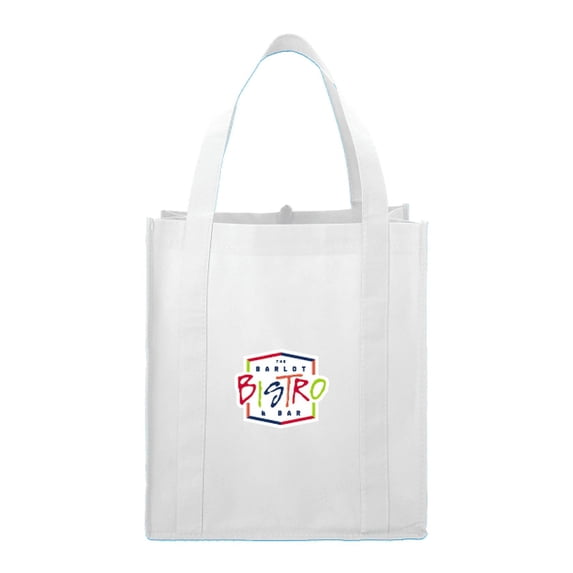 Custom Little Juno Non-Woven Grocery Tote, Set of 475, Personalize Bulk Pack, Customize Your Logo & Design - Stylish, Lightweight, Fashionable, Durable, & Environmentally Responsible - Red