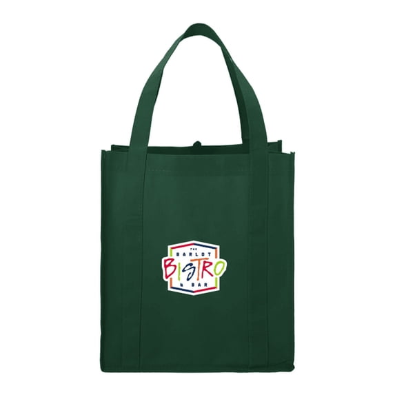 Custom Little Juno Non-Woven Grocery Tote, Set of 750, Personalize Bulk Pack, Customize Your Logo & Design - Stylish, Lightweight, Fashionable, Durable, & Environmentally Responsible - Gray