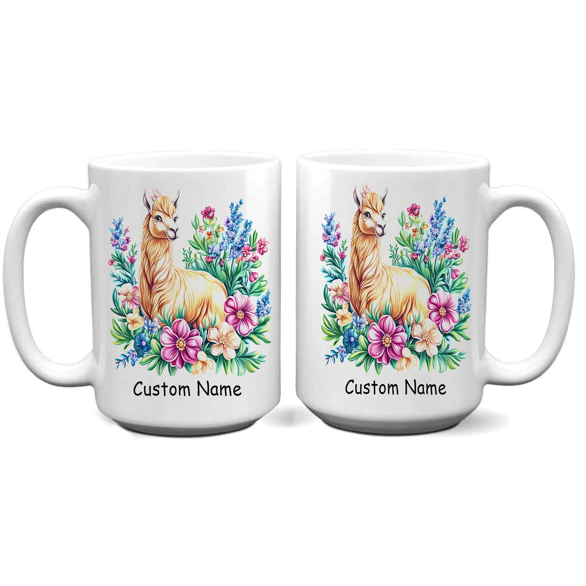 Custom Llama Coffee Mug  Adorable Gift for Llama Lovers, Parents,  Siblings, Friends  Personalized Ceramic Cup 11oz 15oz  Great for Tea,  Coffee & Animal Enthusiasts - Walmart.com