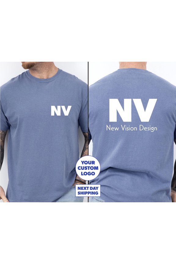 Custom Logo Design Front amp Back Shirt Company Logo Merch Personalized