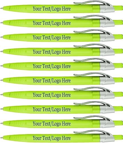 Custom Logo Pens-500 Pack, Yellow, Black Ink - Walmart.com