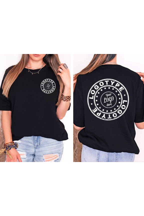 Custom Logo Shirts Your Business Logo or Brand Logo Shirt Front and Back Logo Your Design