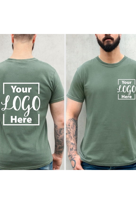 Custom Logo TShirt Front and Back Logo Shirt Company Logo Gifts Personalized Shirt Your Lo