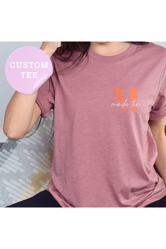 Custom Logo on a Shirt Personalized T shirt Team Logo TShirt Your Logo Text on a Graphic T