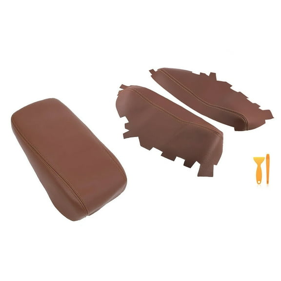 Custom Look Excellent Toughness Brown Leather Armrest & Door Panel Covers for Toyota Avalon 2013-2018