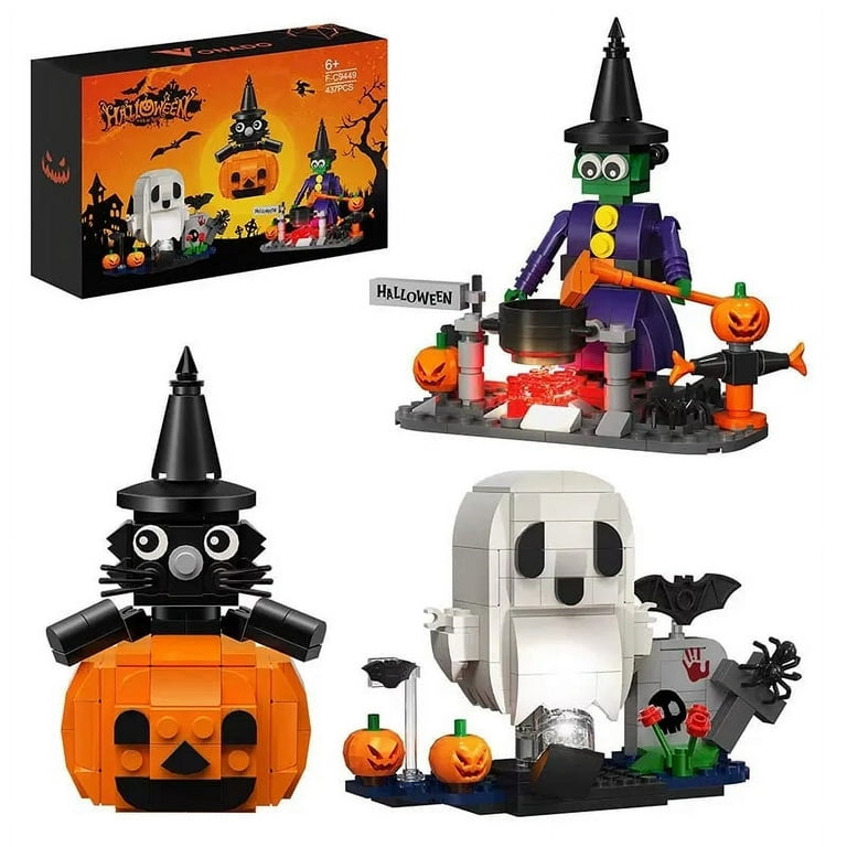 MOC NON LEGO 2023 Halloween Decoration Building Blocks Set Nightmare Before Castle Model Kit Bricks Adult Kids Assembled Toys Walmart