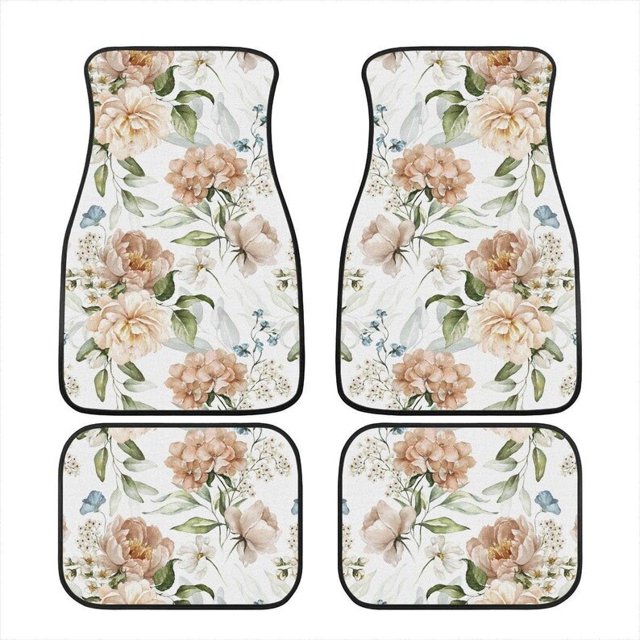 Custom Made Car Floor Mats Front & Rear Set Union Jack For Mini Cooper