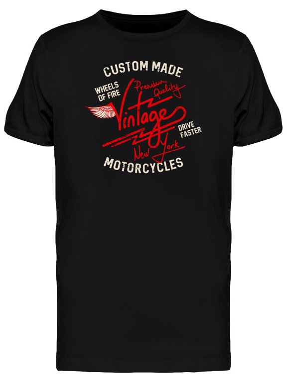 Custom Made Motorcycles Graphic T-Shirt Men -Image by Shutterstock, Male Medium