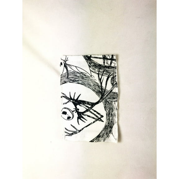 Custom Magnetic Disc for Shoulder Pal - Disney Fabric Disc Each piece is Unique Add on Accessory Random Pattern Nightmare Before Christmas Jack Sally Oogie Boogie