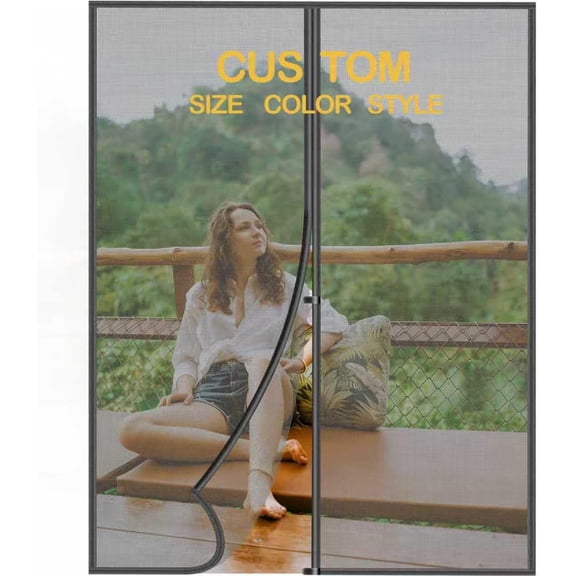 Custom Magnetic Screen Door, Make to Measure Screen for Door Customized Screen Mesh with Magnet to Keep Bugs Out