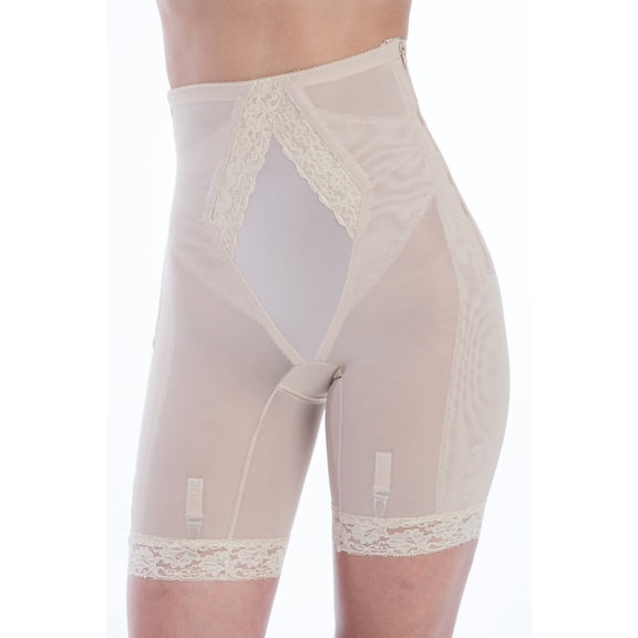 Custom Maid Women`s Extra Support Long Leg Girdle With Side Zipper, Large-30