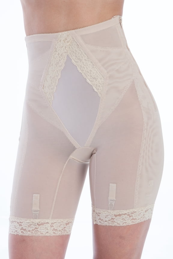 Women`s Extra Support Long Leg Girdle With Side Zipper, Large-30