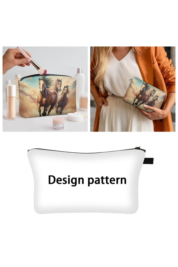 Custom Makeup Bag Cosmetic Pouch Durable Lightweight Travel Toiletry Organizer Storage Zipper Purse For Women Gym Study Daily Use