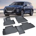 thumbnail image 1 of Custom Making Car Floor Mats Compatible With 2020-2023 Hyundai Palisade w/ Bucket Seats Black TPE Rubber Floor Liners Automotive, 1 of 8