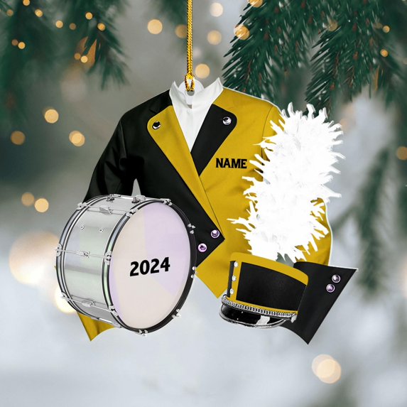 Custom Marching Band Ornament Music Ornament Marching Band Teacher Gifts Music Marching Band Gifts Band Director Gifts Music Ornament Marching Band Teacher Gifts Music (MB8) - 3316 (Yellow)