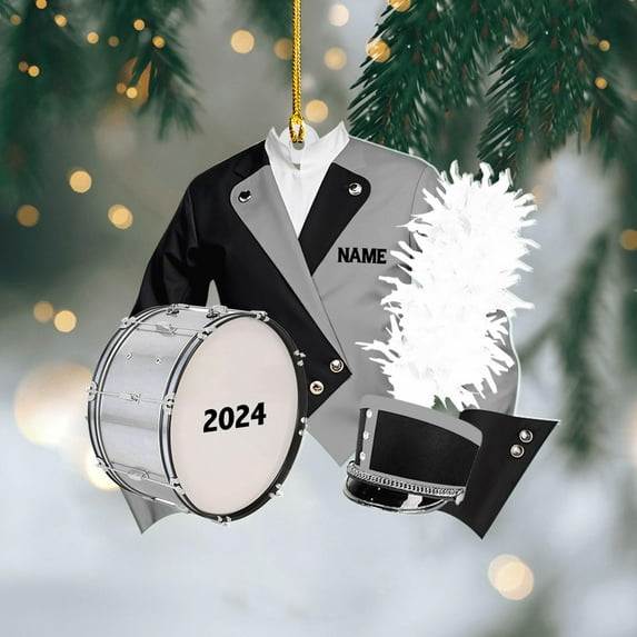 Custom Marching Band Ornament Music Ornament Marching Band Teacher Gifts Music Marching Band Gifts Band Director Gifts Music Ornament Marching Band Teacher Gifts Music (MB8) - 3316 (Grey)