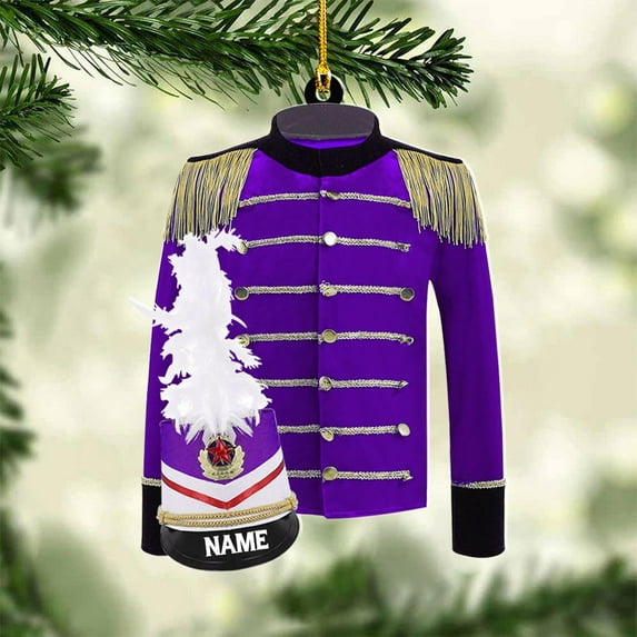 Custom Marching Band Ornament Music Ornament Marching Band Teacher Gifts Music Marching Band Gifts Band Director Gifts Music Ornament Marching Band Teacher Gifts Music (MB6) - 3317 (Purple)