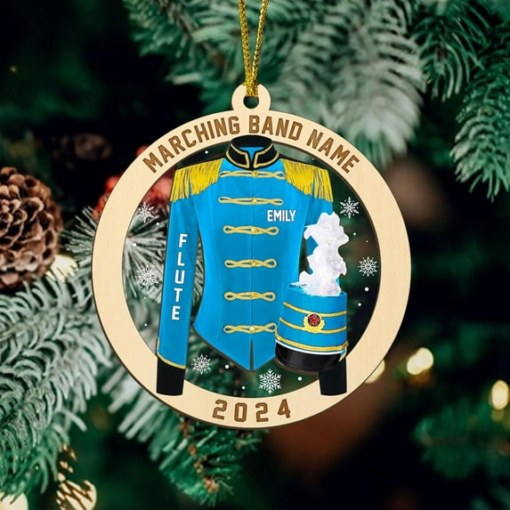Custom Marching Band Ornament Music Ornament Marching Band Teacher Gifts Music Marching Band Gifts Band Director Gifts Music Ornament Marching Band Teacher Gifts Music (MB13) - 3312 (Cyan)