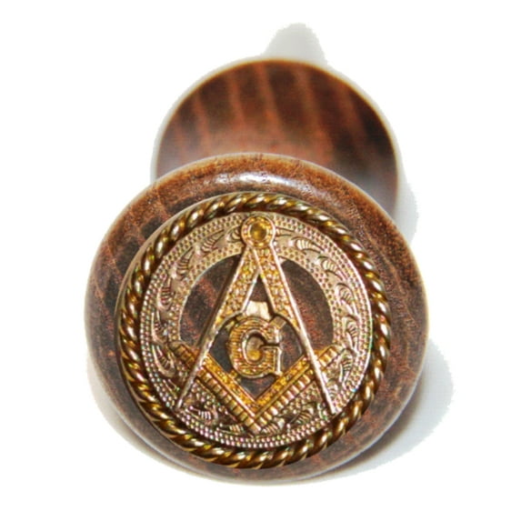 Custom Masonic Square and Compass wine bottle stopper