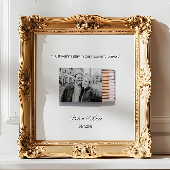 Custom Matchbook Art print Personalized Matchbox Gift Retro Matches Print Customized Trend