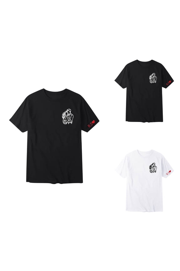 Custom Matching Shirts for Couples, Personalized T-Shirts with Photo Logo Text Valentine Shirt Gifts for Him and Her