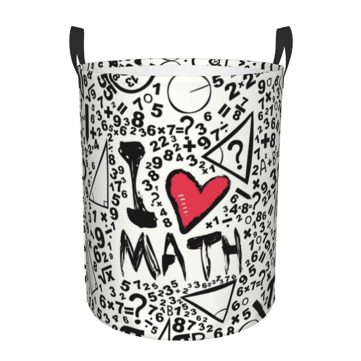 Custom Math Symbol Laundry Basket Collapsible Large Clothing Storage ...