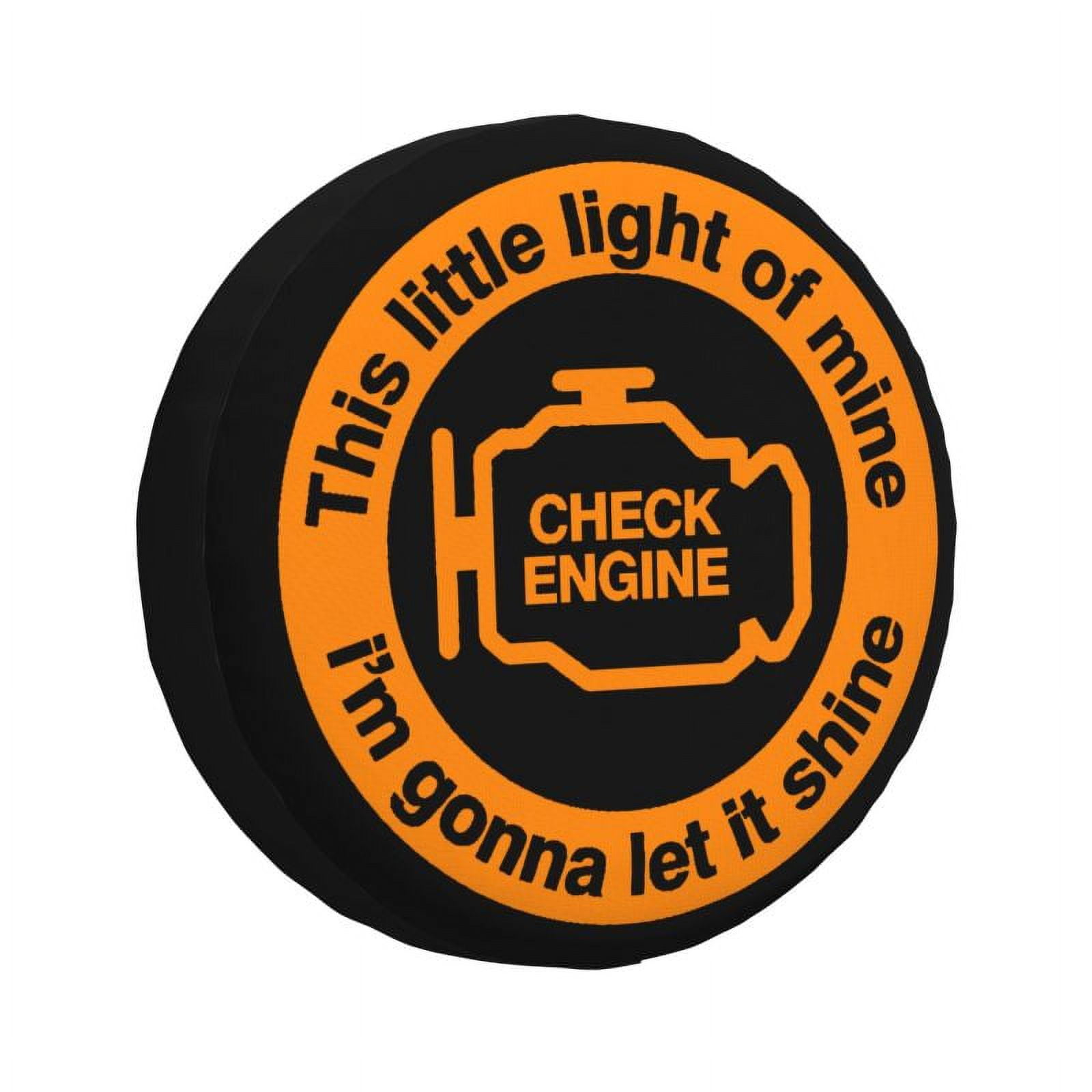 Custom Mechanic Car Driver Check Engine Light Spare Tire Cover for