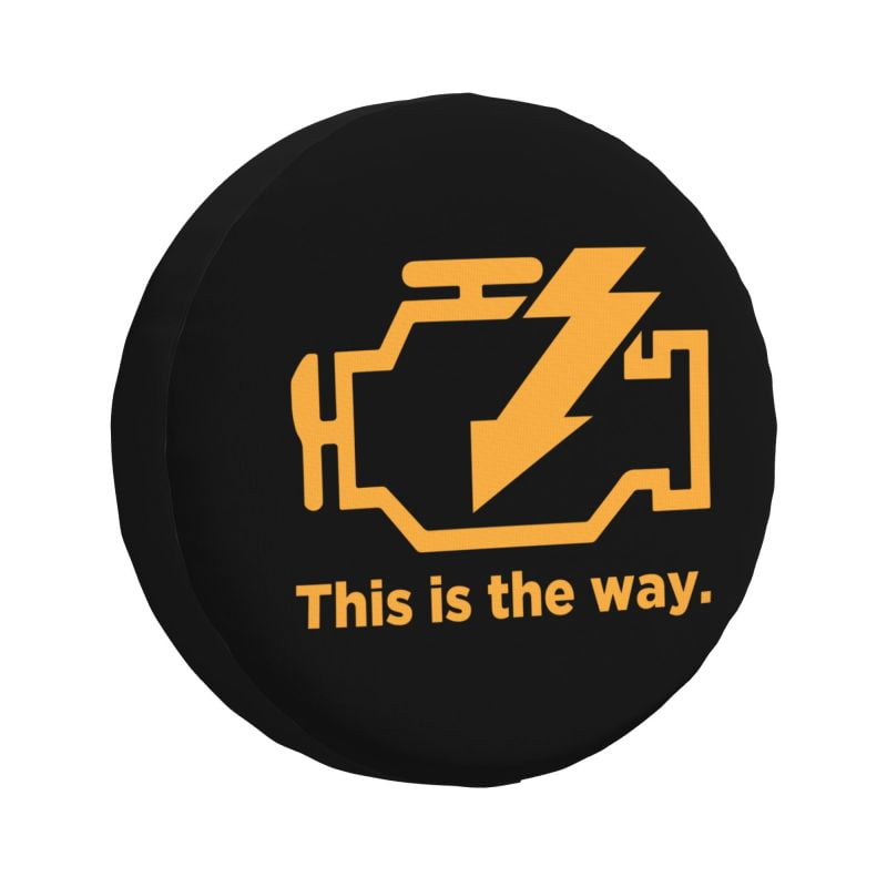 Custom Mechanic Car Driver Check Engine Light Spare Tire Cover for