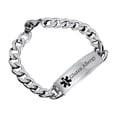 thumbnail image 1 of Custom Medical Alert Gluten Allergy Awareness Bracelet Stainless Steel Wrist Cuban Chain for Women Men Personalized ID Nameplate Wristband Medic Allergic Diagnosis Life Saving Jewelry, 8.66'', 1 of 7