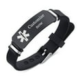 thumbnail image 1 of Custom Medical Alert ID Bracelet,Personalized Silicone Medical Wristband Allergy Disease Awareness Bangle for Women Men Kids,Patient Emergency Alarm Jewelry for Son Daughter,Dad,Mom,Customized Info, 1 of 1