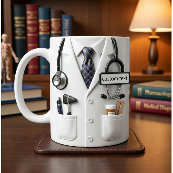 Custom Medical Mug, Personalized Doctor Nurse Mug with Name, Med School Graduation Gift, Physician Nurse Practitioner Gift