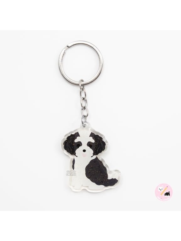 Custom Memorial Acrylic Keyring with Personalized Illustrated Image, Double-Sided Remembrance Keyring and Tribute Keepsake for Loved Ones, Keys, Bags, Purses or Daily Carry