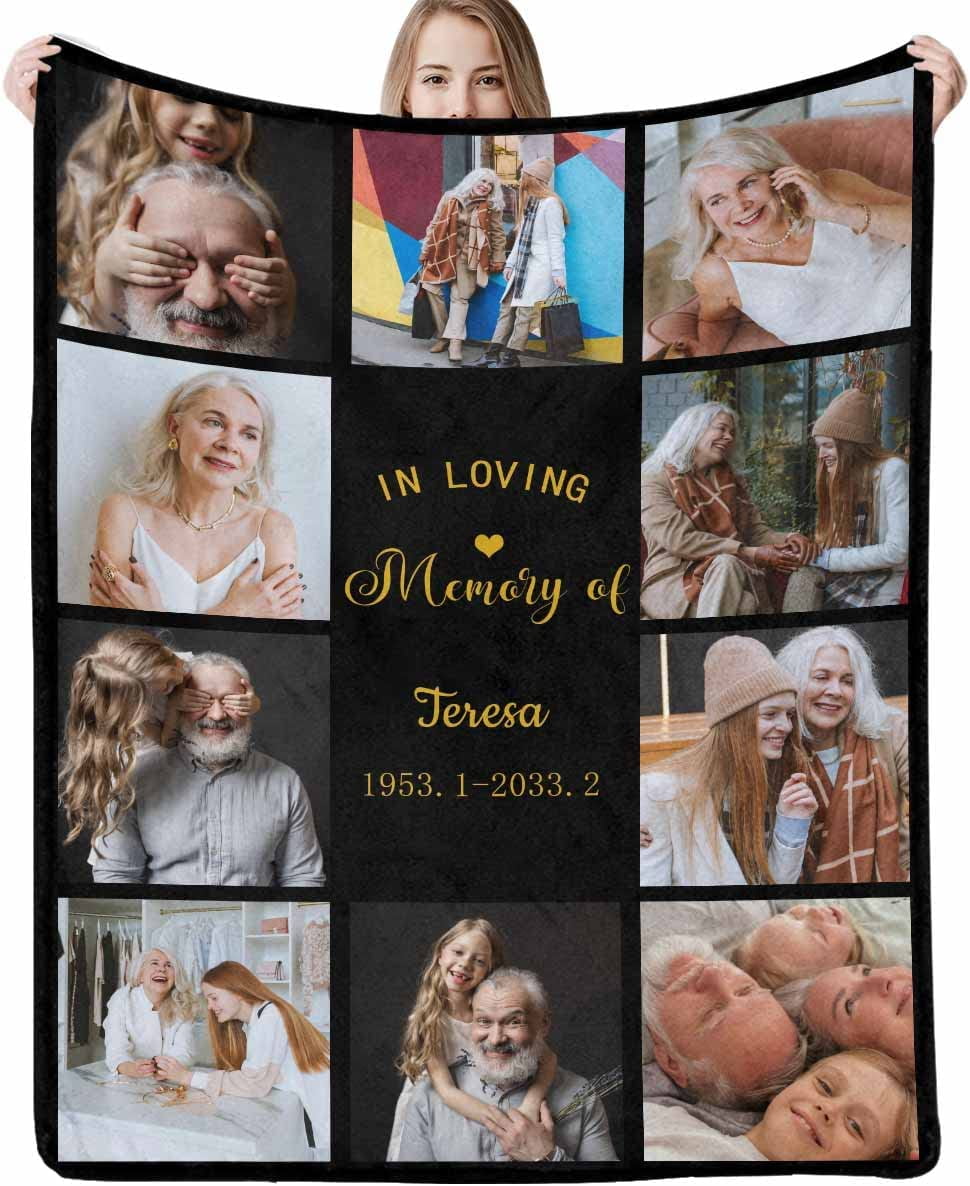 Custom Memorial Blanket for Loss of Loved One A Letter from Heanven
