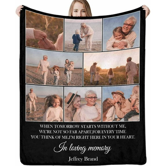Custom Memorial Blanket for Loss of Loved One - A Letter from Heanven Sympathy Blanket Loss of Dad Mom Husband Wife Friend in Loving Memory Blanket Personalized Blankets