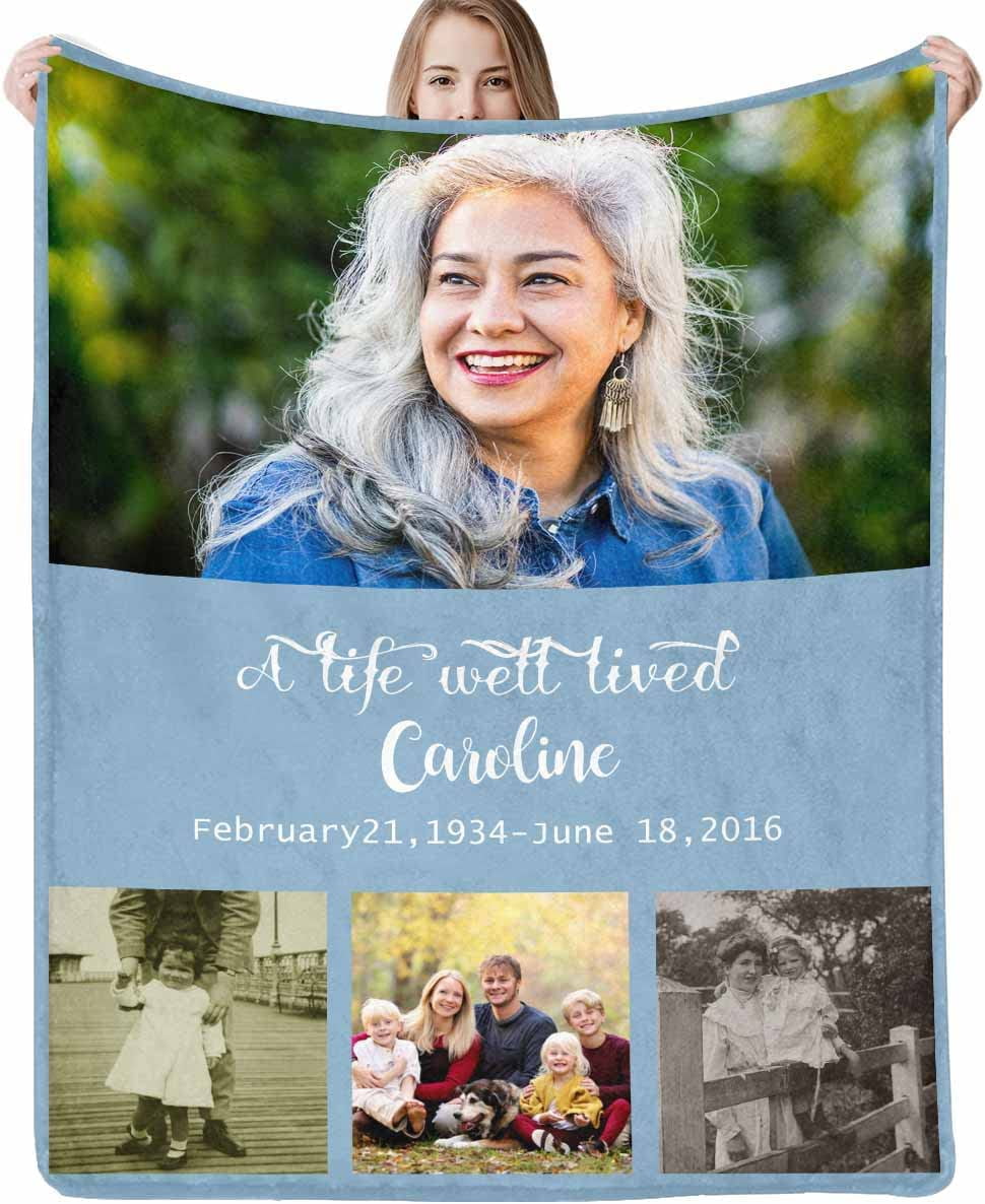 Custom Memorial Blanket for Loss of Loved One A Letter from Heanven