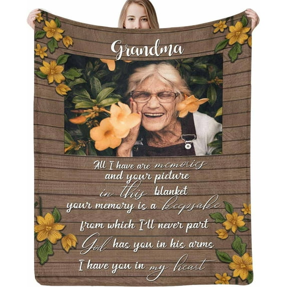 Custom Memorial Blanket for Loss of Loved One - A Letter from Heanven Sympathy Blanket Loss of Dad Mom Husband Wife Friend in Loving Memory Blanket Personalized Blankets