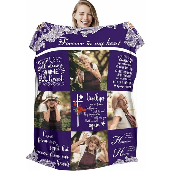 Custom Memorial Blanket for Loss of Loved One - A Letter from Heanven Sympathy Blanket Loss of Dad Mom Husband Wife Friend in Loving Memory Blanket Personalized A Blankets