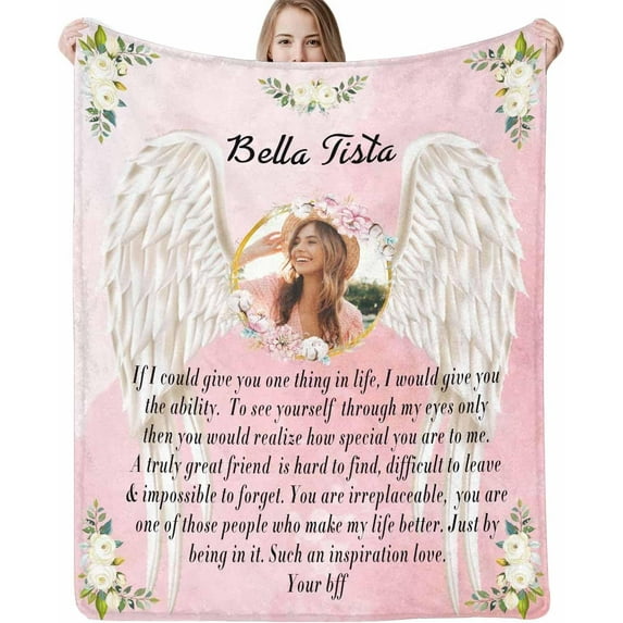 Custom Memorial Blanket with Photos for Loss of Mom Dad Son Daughter Customized Memory Gift of Departed Loved Ones Blankets
