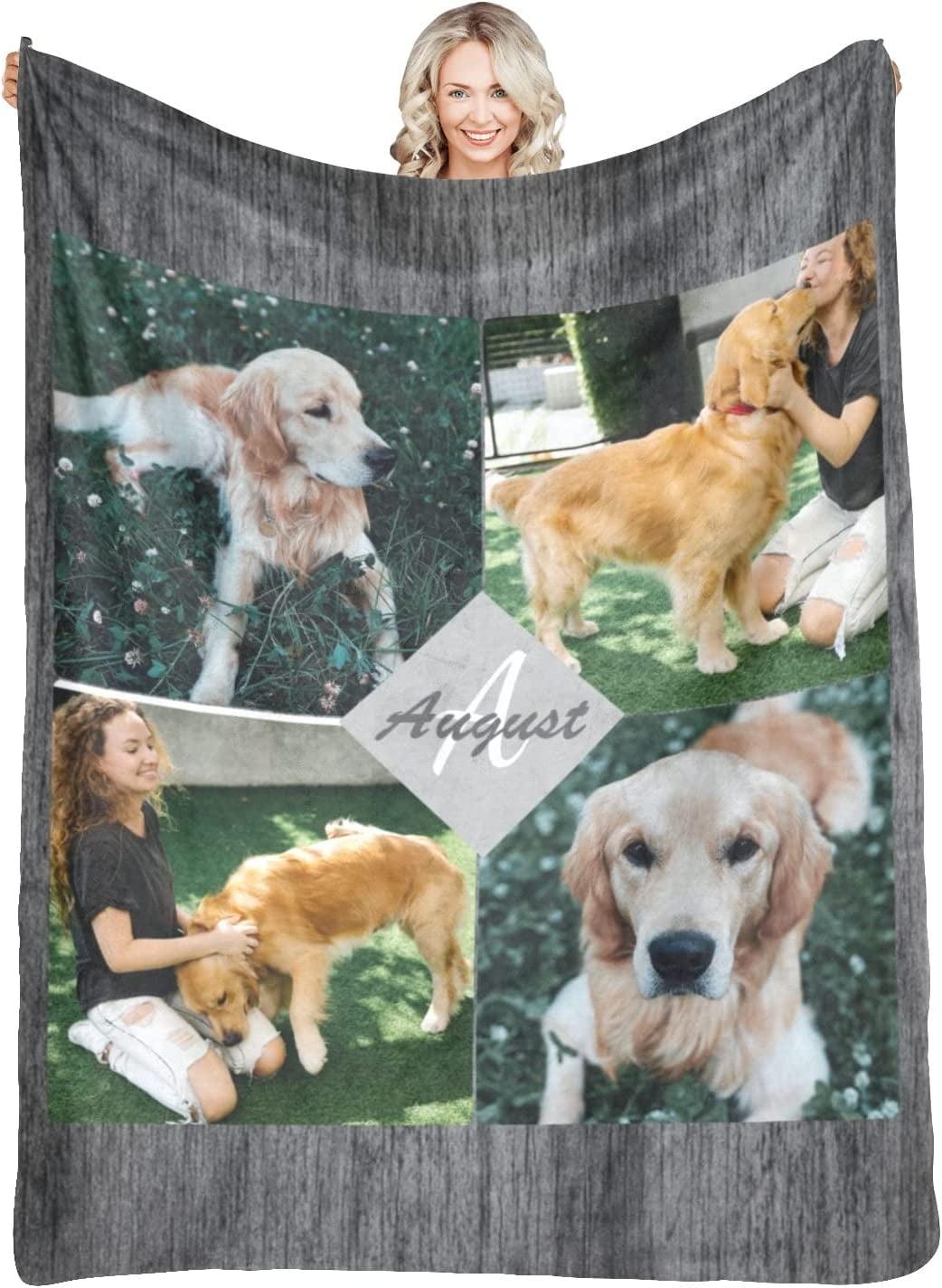 Custom Memorial Blankets with Photo Personalized in Loving Memory