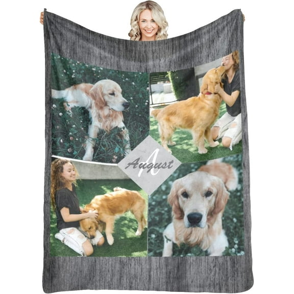Custom Memorial Blankets with Photo Personalized in Loving Memory Picture Name Date Throws Blanket, Sympathy Gifts for Loss of Mom Dad Friends Pet(30"x40")