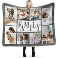 thumbnail image 1 of Custom Memorial Blankets with Photo Personalized in Loving Memory Picture Name Date Throws Blanket, Sympathy Gifts for Loss of Mom Dad Friends Pet(30"x40"), 1 of 6