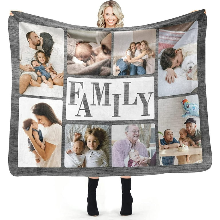 Custom Memorial Blankets with Photo Personalized in Loving Memory