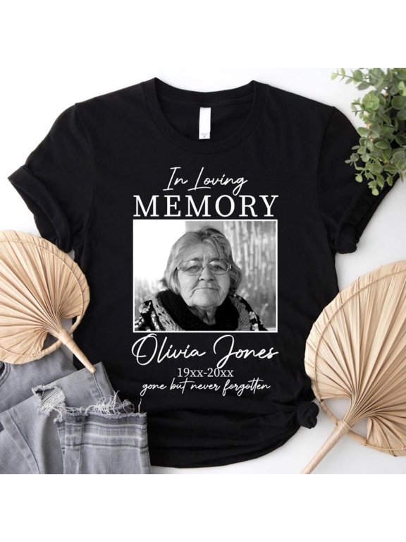 Custom Memorial Photo, Personalized Remembrance, In Loving Memory, AURORAVALLEY T-Shirt