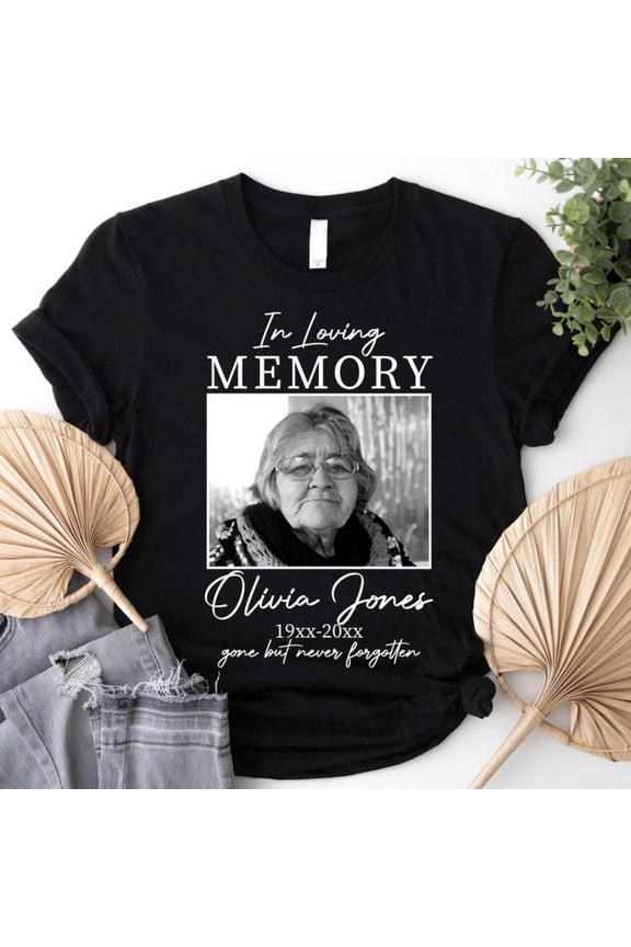 Custom Memorial Photo Shirt, Personalized Remembrance Tee, In Loving Memory, Graphic T-Shirt