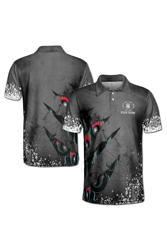 Custom Men Bowling Shirt, Cool Bowling Team 3D Polo Shirt Size S-5XL